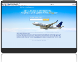 Get a $1000 Continental Airlines Gift Certificate For Free!