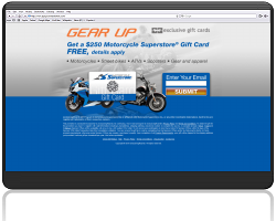 Get a $250 Motorcycle Superstore Gift Card For Free! Get a $250 Motorcycle Superstore Gift Card For Free!