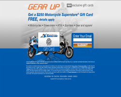 Get a $250 Motorcycle Superstore Gift Card For Free!