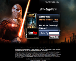 Get Star Wars: The Old Republic and $250 GameStop Gift Card For Free!