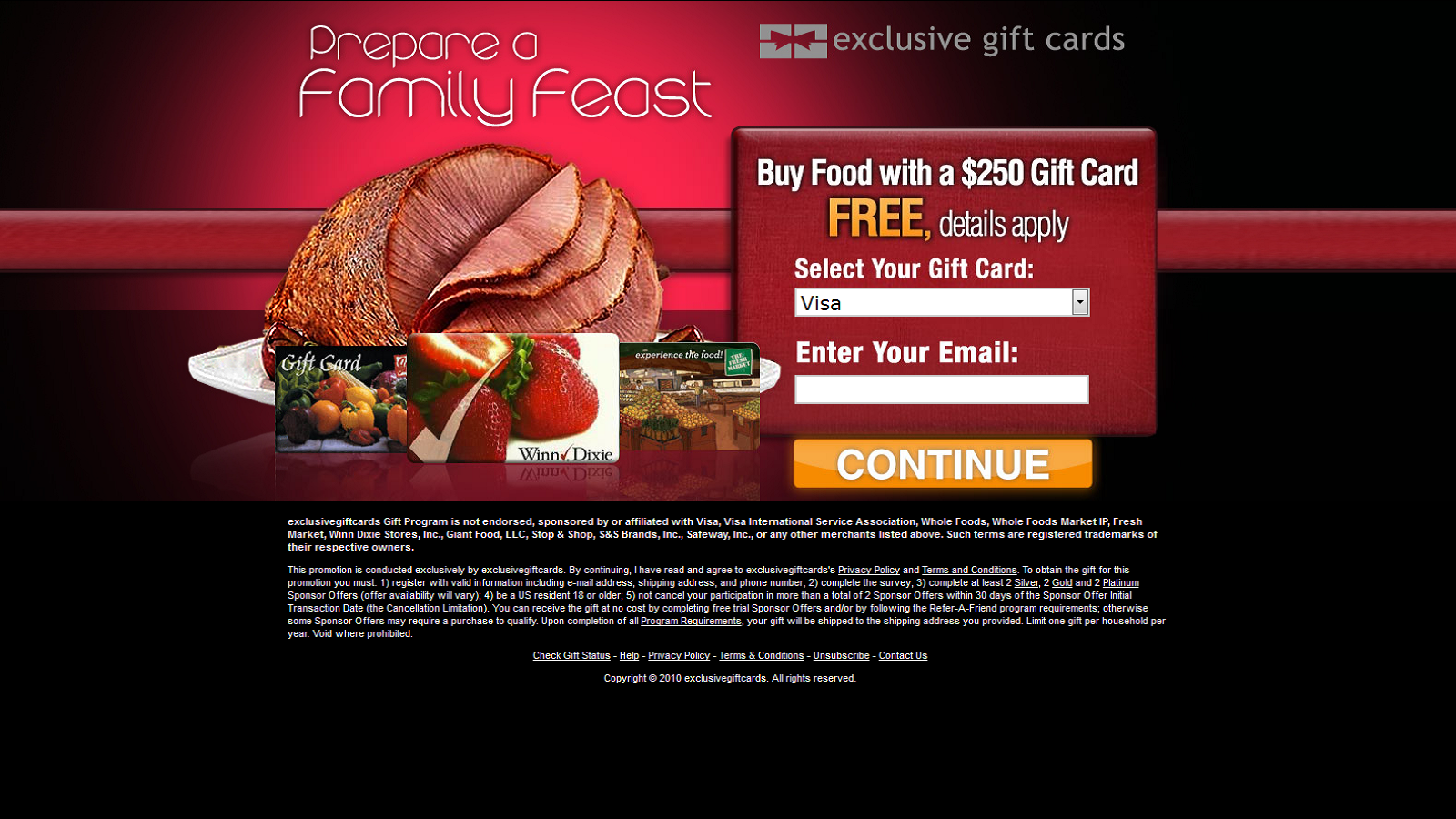 Get a $250 Grocery Gift Card For Free!