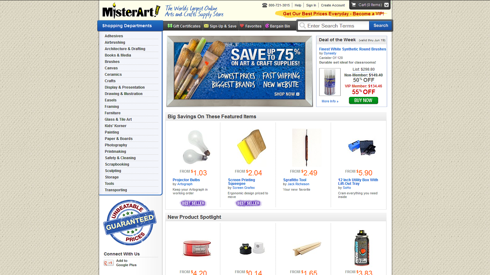 Save Up To 75% On Art Supplies!