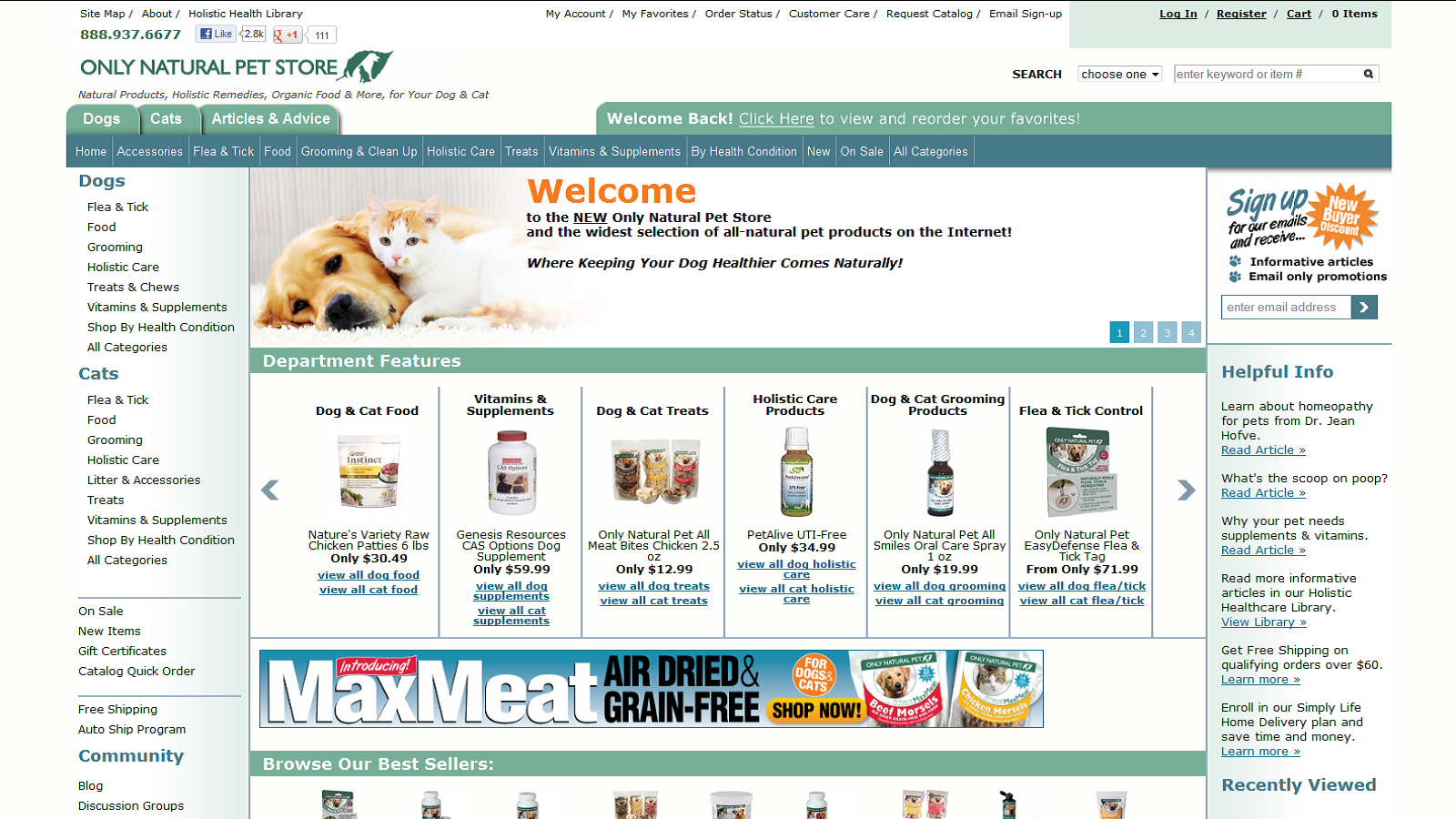 Only Natural Pet Coupons & Promo Codes
