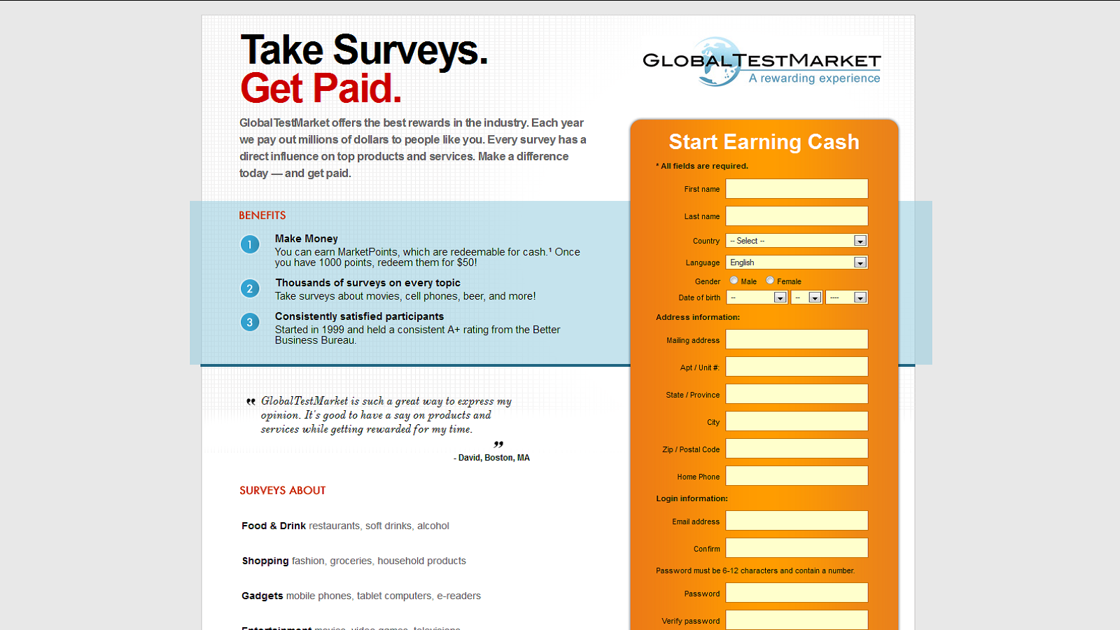 Complete Online Surveys and Earn Cash